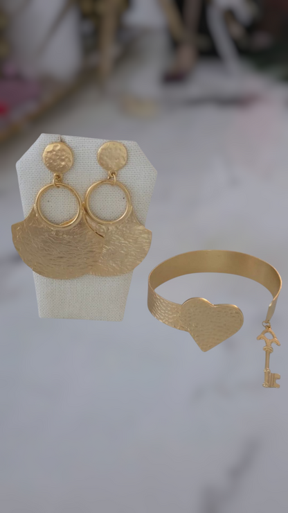 Heart Key Cuff