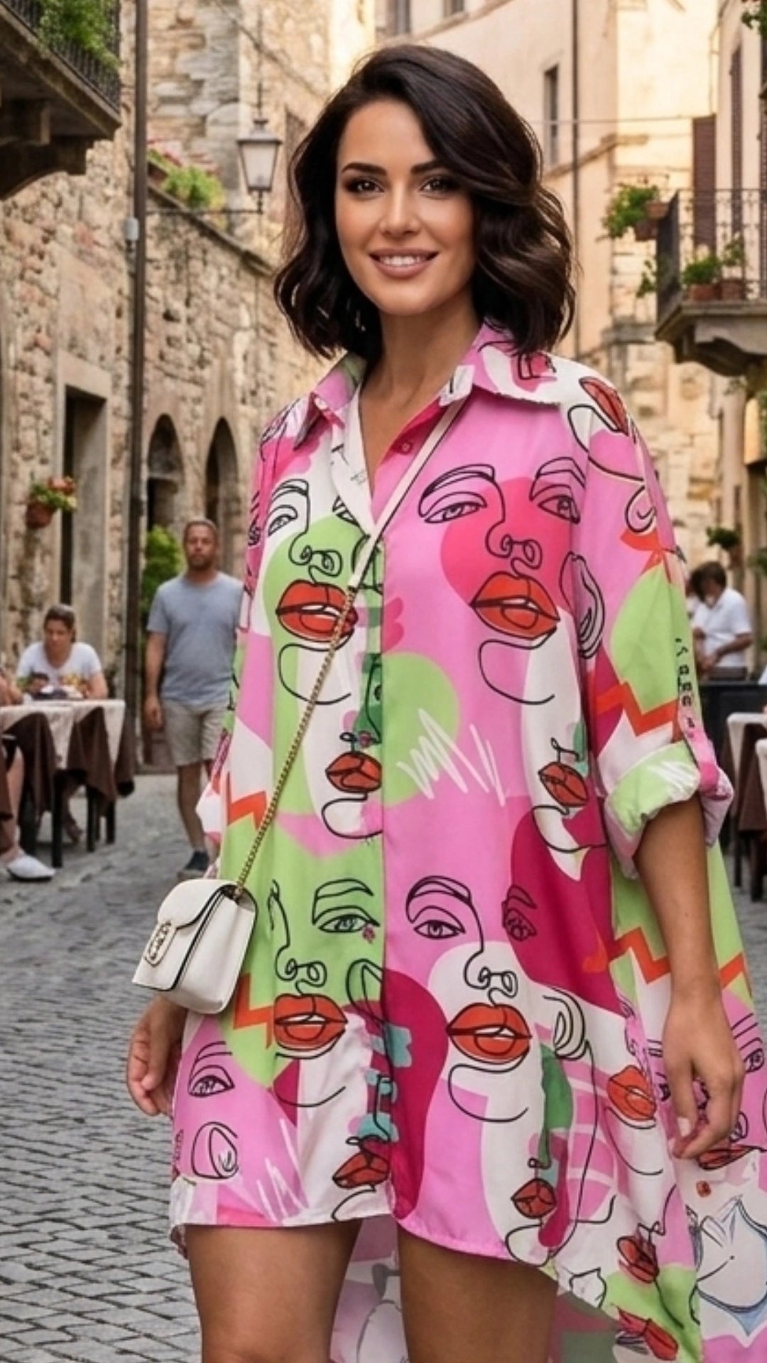 Multi Face Oversized Blouse
