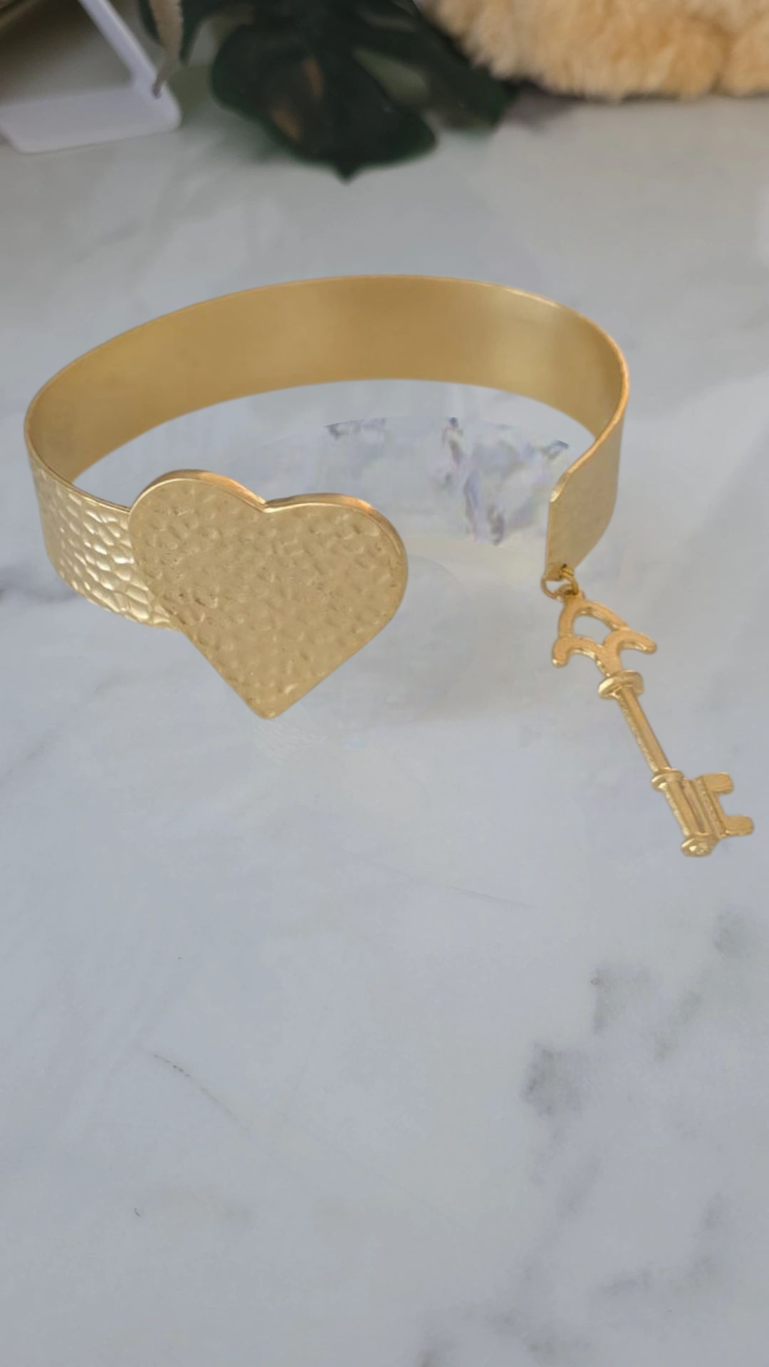 Heart Key Cuff
