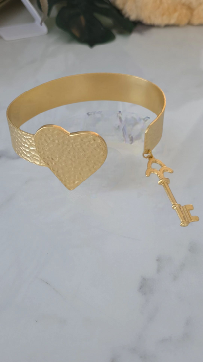 Heart Key Cuff