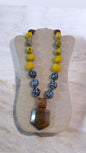 Leather Stone Multi Necklace