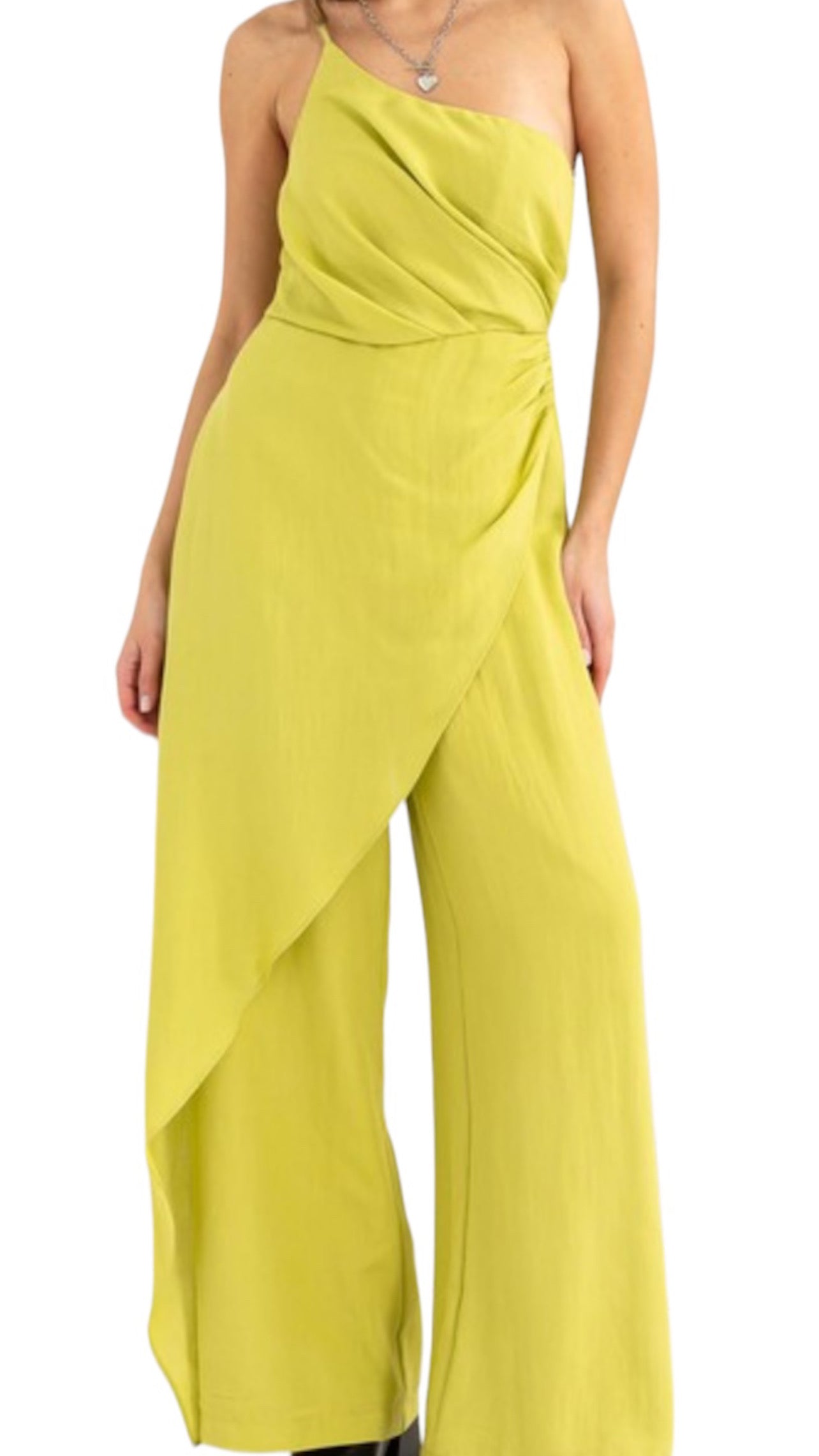 One Shoulder Sarong Jumpsuit